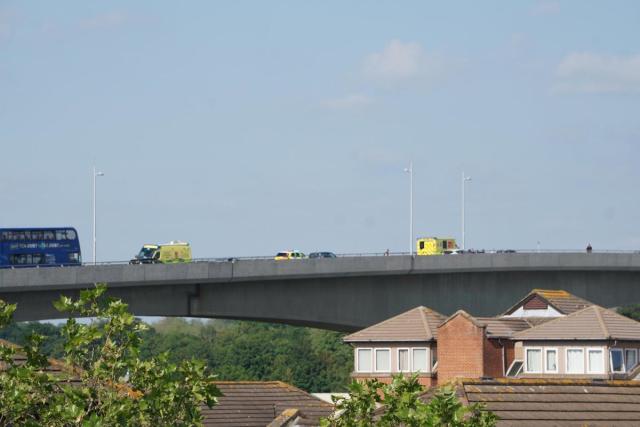 Police and paramedics seen on Itchen Bridge