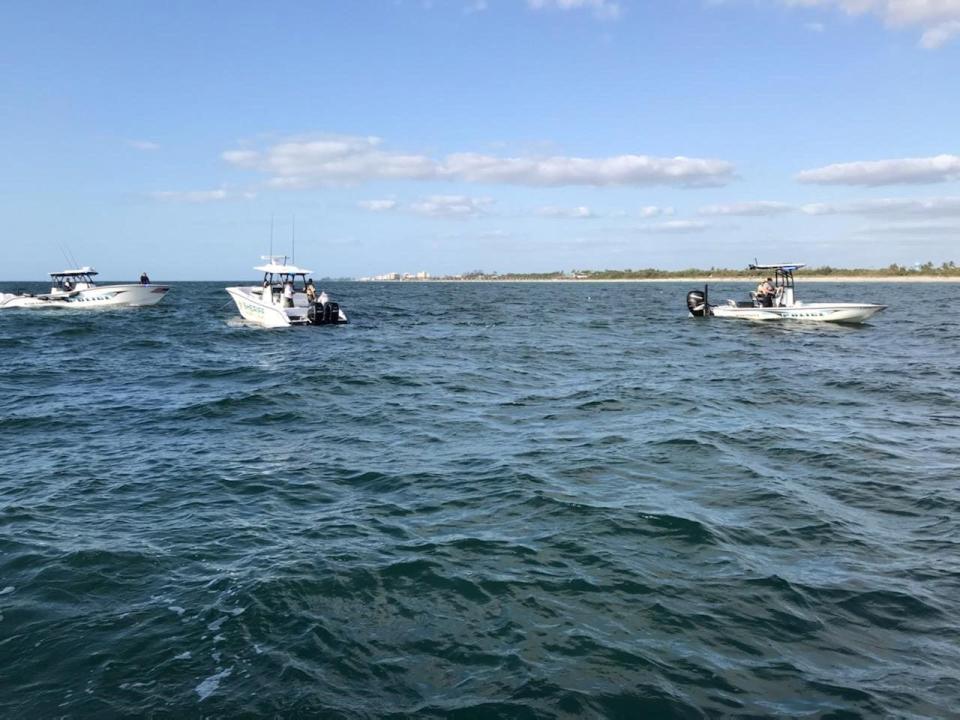 Officers from the Venice Police, Sarasota County Sheriff’s Office and Sarasota Police worked in concert with the Florida Fish & Wildlife Conservation Commission and the U.S. Coast Guard Sunday, to search for a downed aircraft in the Gulf of Mexico, west of the Venice Municipal Airport.