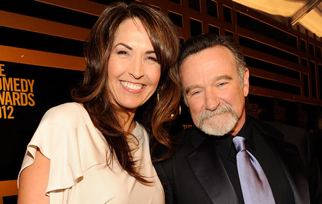 Robin Williams and Susan Schneider. Photo: Getty Images.