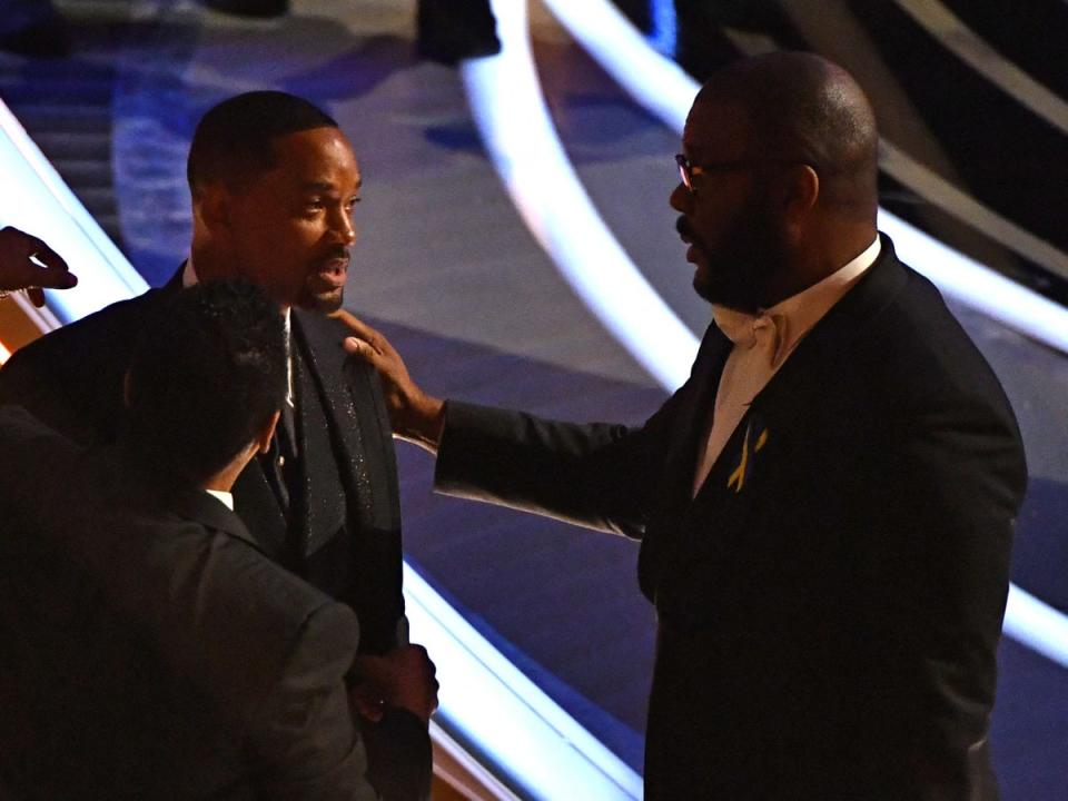 Tyler perry said he ‘de-escalated’ thre situation after Will Smith slapped chris Rock (AFP via Getty Images)