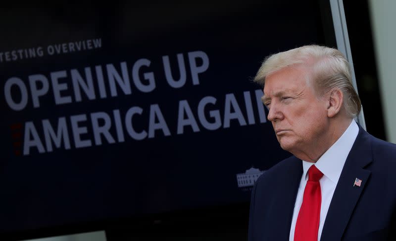 U.S. President Trump holdscoronavirus response news conference at the White House in Washington