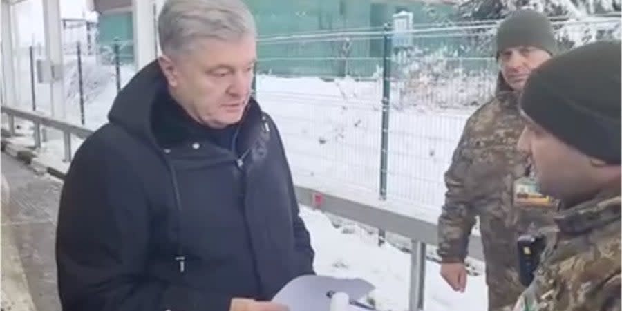Petro Poroshenko on the border