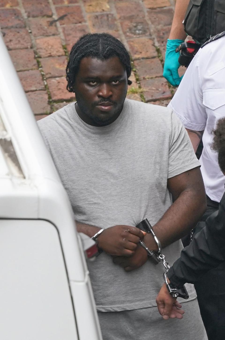 Anthony Esan has been charged with the officer’s attempted murder (Gareth Fuller/PA Wire)