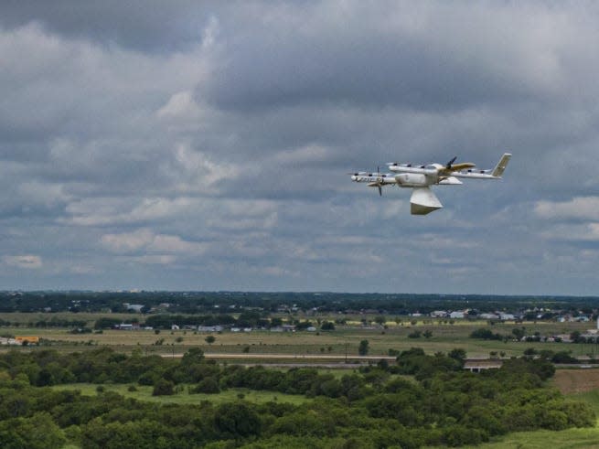 Wing drone delivery