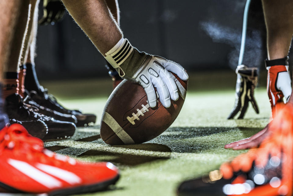 Football players on the field