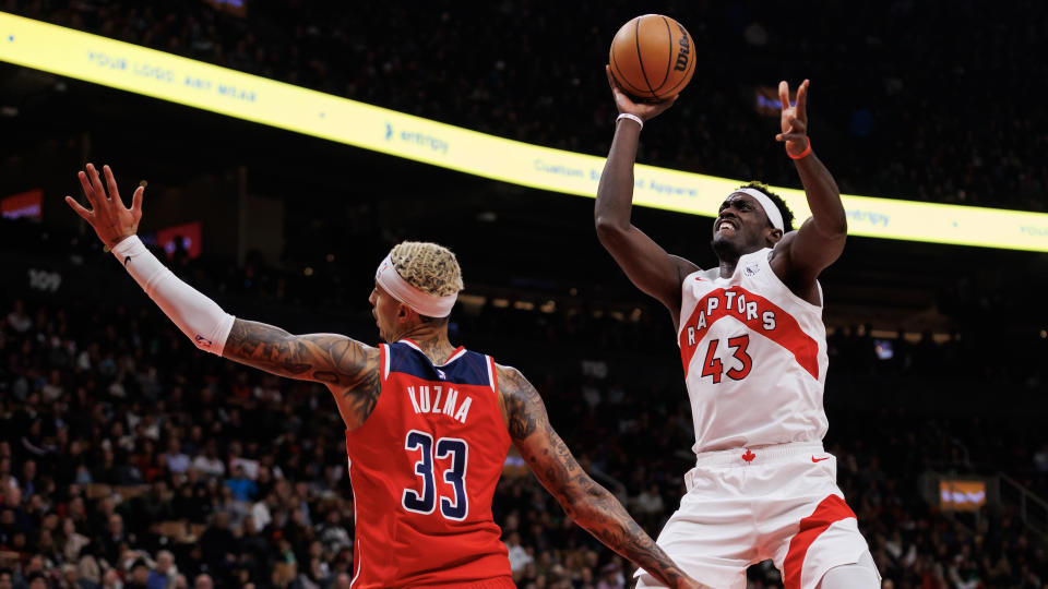 Pascal Siakam had a monster night for the Raptors on Monday. (Photo by Cole Burston/Getty Images)