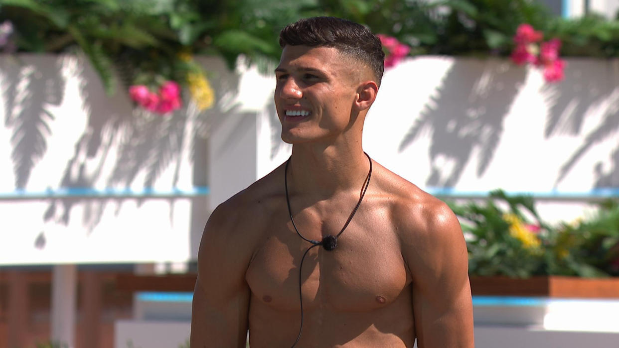 Love Island viewers have called out Haris on claims of never having had a girlfriend. (ITV)