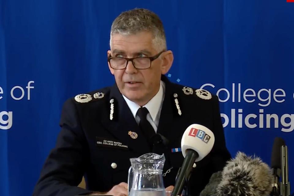 Chief executive of the College of Policing Andy Marsh speaking about the Nicola Bulley case (Sky News)