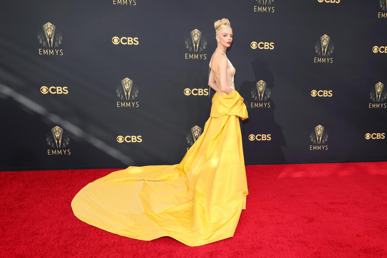 Anya Taylor-Joy Emmys red carpet 2021 (Rich Fury / Getty Images)