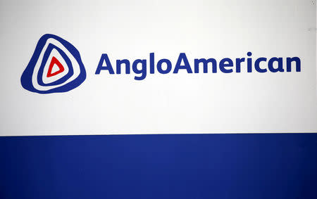 FILE PHOTO: The Anglo American logo is seen in Rusternburg October 5, 2015. REUTERS/Siphiwe Sibeko/File Photo