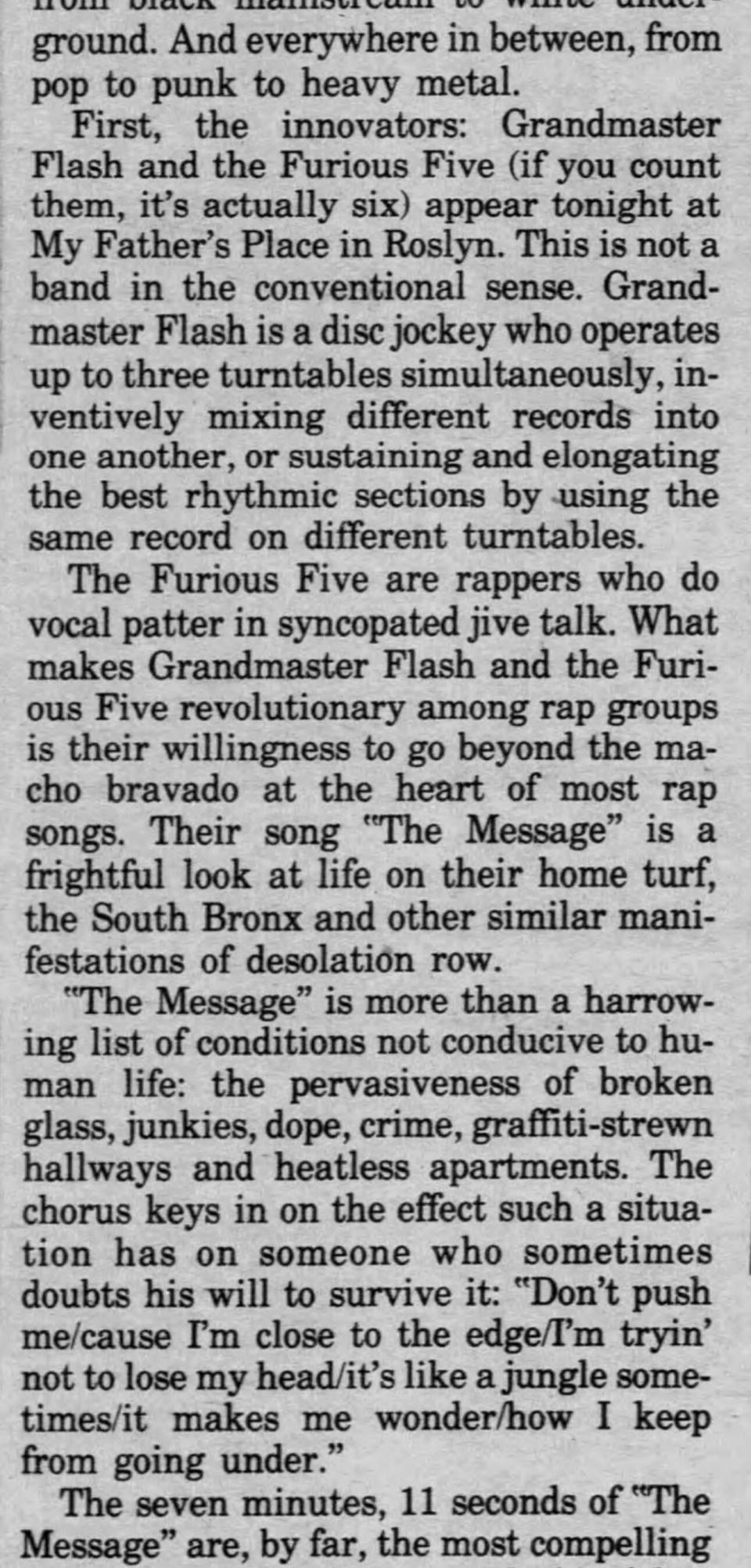 <em>Newsday</em>, November 12, 1982