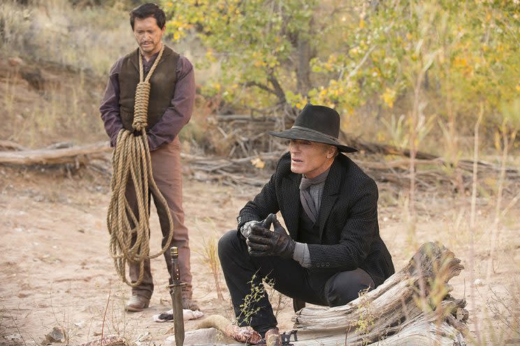 Clifton Collins, Jr., Ed Harris (Credit: John P. Johnson/HBO)