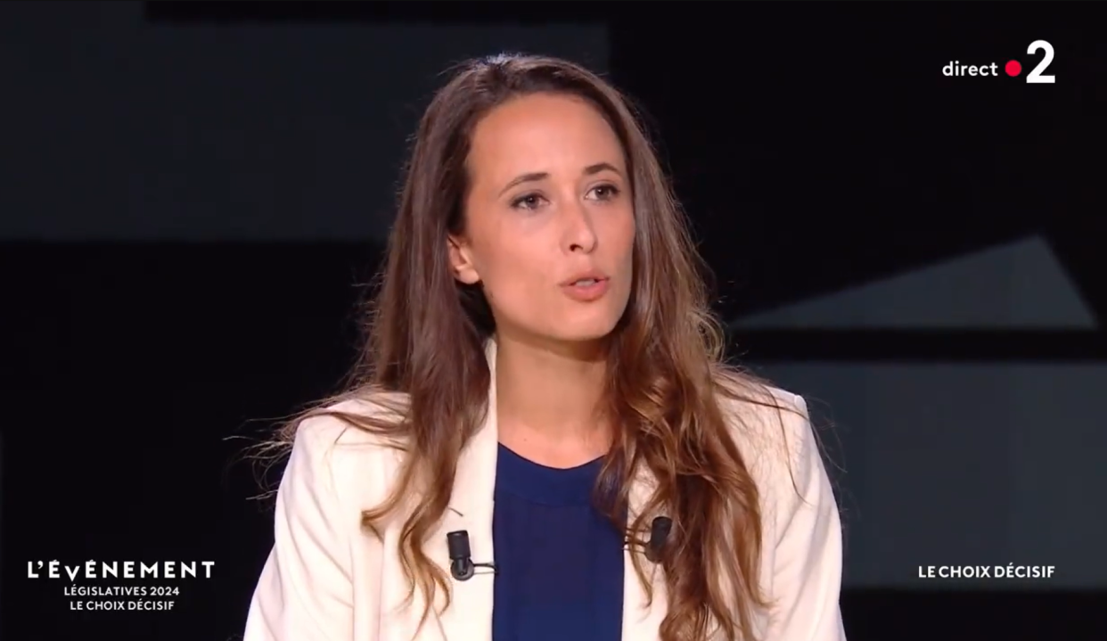 La députée insoumise Clémence Guetté sur France 2 dans « L’Evénement » le 4 juillet 2024.