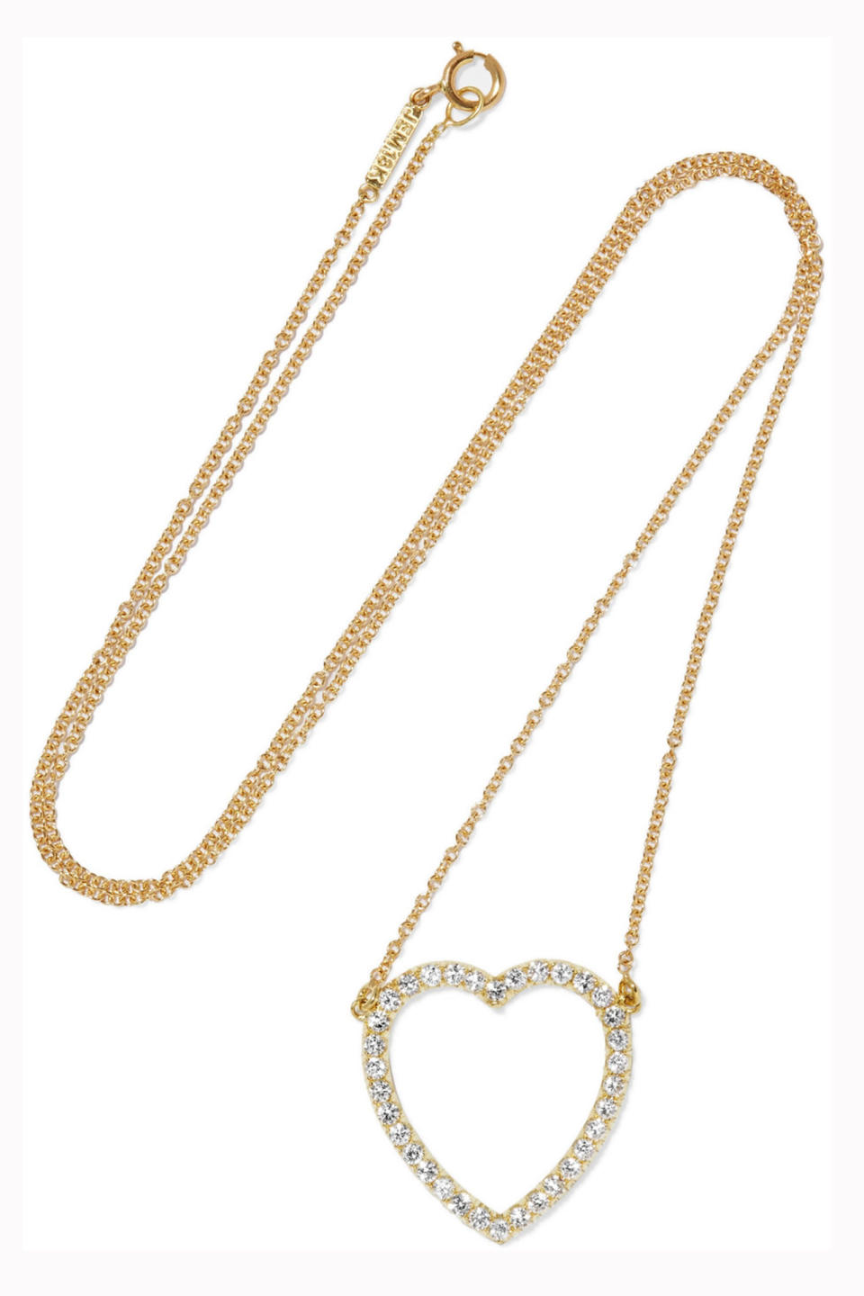 <p>Jewellery designer Jennifer Meyer is inspired by love, which makes her work a go-to for romantic gifts that you'll want to wear all year round.</p><p><em>18-karat gold diamond necklace, £2,650, </em><a rel="nofollow noopener" href="http://bit.ly/2lniDNo" target="_blank" data-ylk="slk:Jennifer Meyer at Net A Porter;elm:context_link;itc:0;sec:content-canvas" class="link "><em>Jennifer Meyer at Net A Porter</em></a></p>