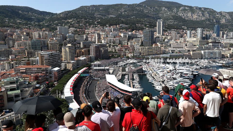 Fans watch the action during qualifying at the F1 Monaco Grand Prix. - Ryan Pierse/Getty Images