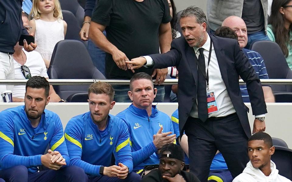  Tottenham Hotspur director of football Fabio Paratici (right) during the Premier League match at the Tottenham Hotspur Stadium - Nick Potts/PA Wire