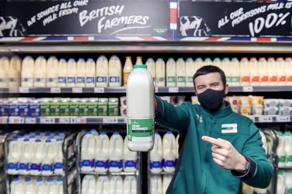 Milk will have “best before” stickers instead (Morrisons/PA)