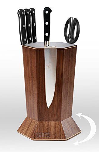 8) 360 Knife Block Rotating Magnetic Knife Block