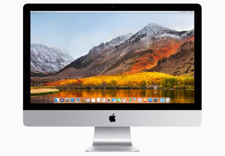 Apple iMac running macOS High Sierra.