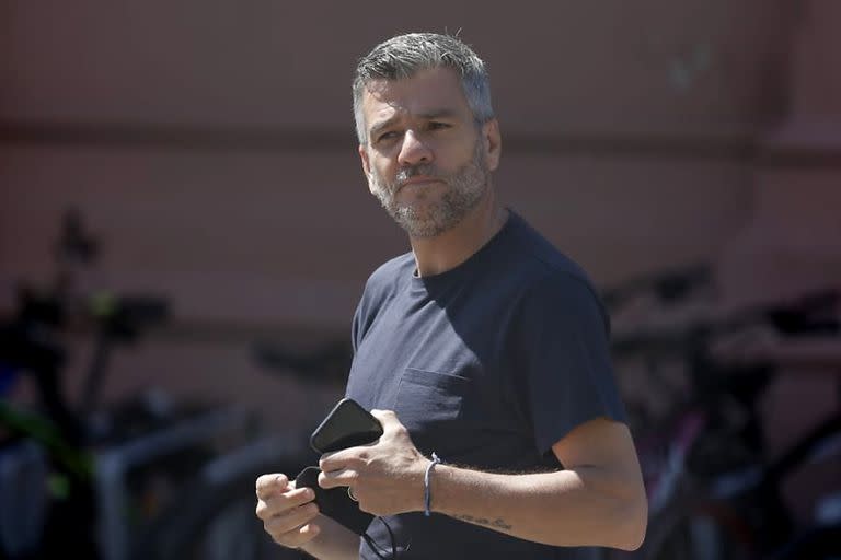 Juanchi Zabaleta llegando a Casa Rosada