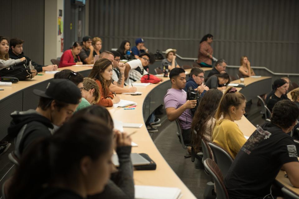 Students at Palomar College in San Marcos, Calif., listen to experts during special lectures on timely, diverse topics.