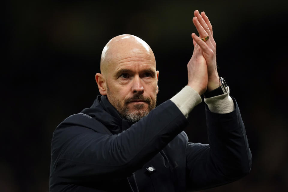 Manchester United manager Erik ten Hag following the Premier League match at Old Trafford, Manchester. Picture date: Saturday February 4, 2023. (Photo by Martin Rickett/PA Images via Getty Images)