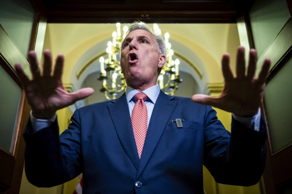 Speaker of the House Kevin McCarthy, R-Calif., at the Capitol on July 25, 2023. (Graeme Sloan / Sipa USA via AP file)