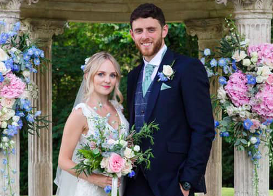 Lissie Harper, pictured on her wedding day with Andrew Harper, is calling for full life terms for her husband's killers. (Mark Lord/PA)