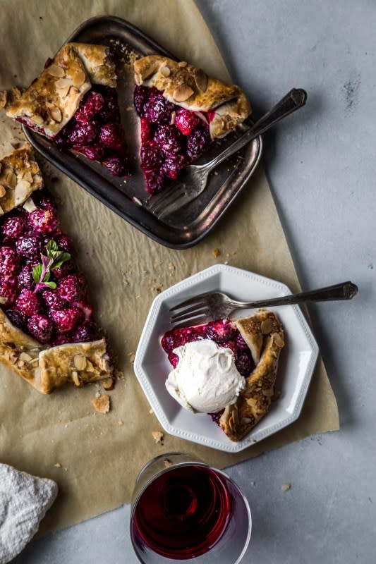 <p>Platings and Pairings</p><p>This rustic blackberry galette is a quick and easy dessert recipe that can be assembled in just 10 minutes using store-bought, refrigerated pie crust.</p><p><strong>Get the recipe: <a href="https://www.platingsandpairings.com/10-minute-blackberry-galette/" rel="nofollow noopener" target="_blank" data-ylk="slk:10-Minute Blackberry Galette;elm:context_link;itc:0;sec:content-canvas" class="link ">10-Minute Blackberry Galette</a></strong></p>