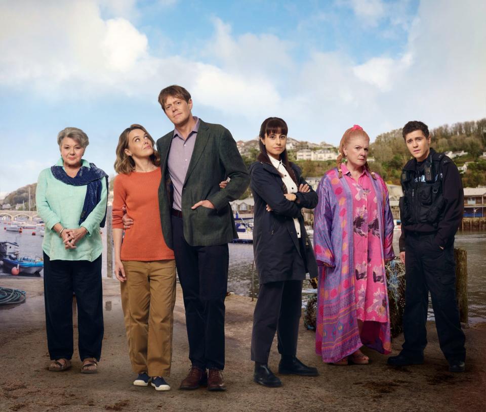 barbara flynn, sally bretton, kris marshall, zahra ahmadi, felicity montagu, dylan llewellyn, beyond paradise season 2