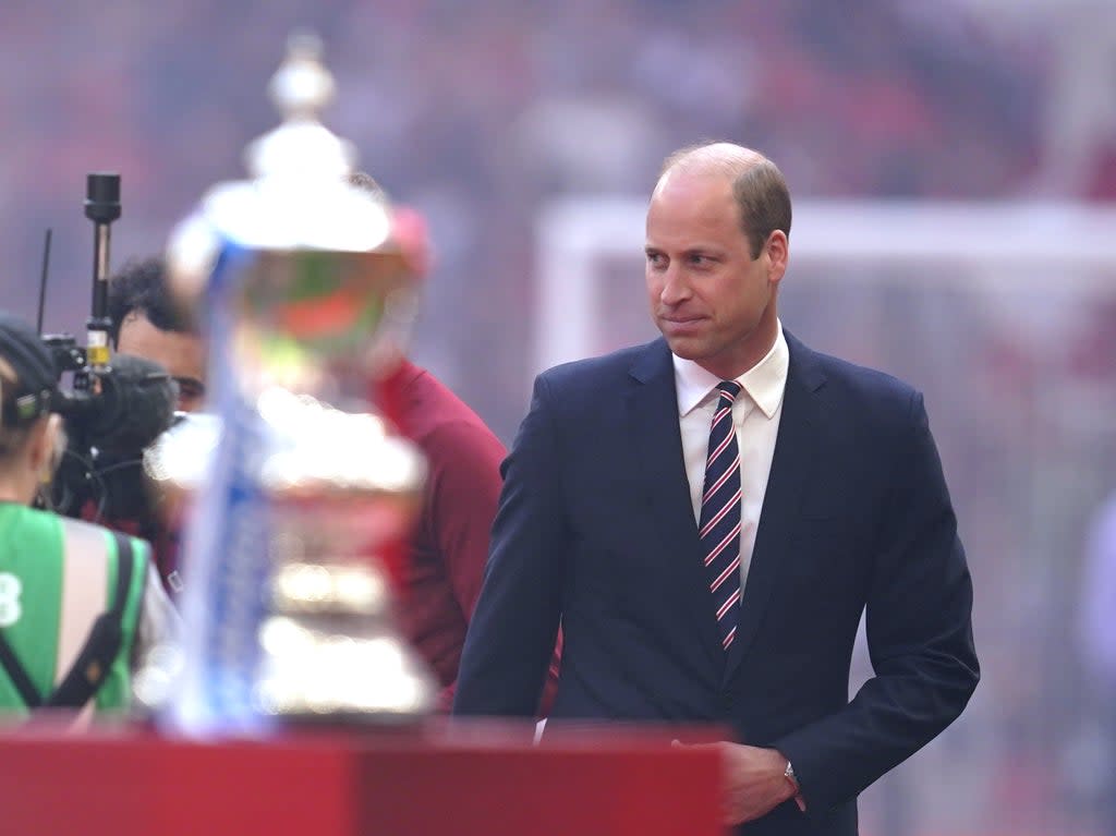 The Duke of Cambridge prior to the FA Cup final at Wembley Stadium (Nick Potts/PA) (PA Wire)