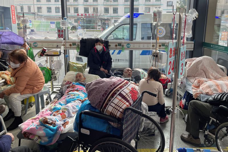 FILE PHOTO: View of a hospital as COVID-19 outbreak continues in Shanghai