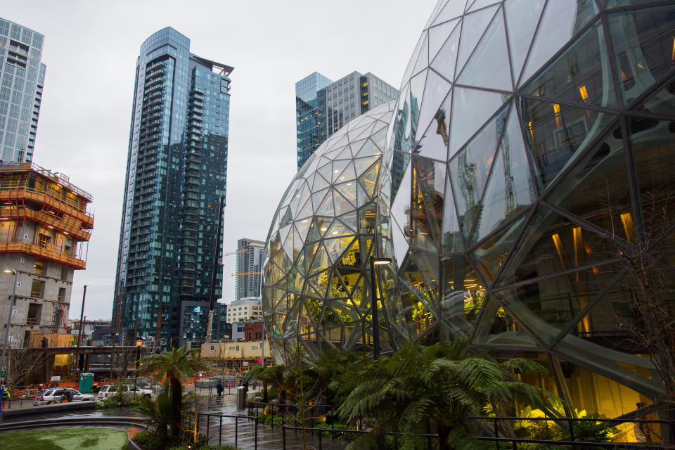 Amazon's Seattle campus. (Photo: Bloomberg via Getty Images)