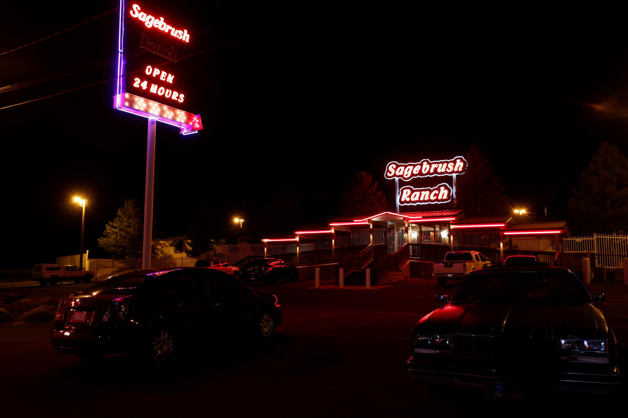 An exterior view of Sagebrush Ranch brothel