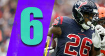 <p>Lamar Miller is having a renaissance season. He has gone from 3.7 yards last season to 5.0 this year. Miller has 100 yards in four of the Texans’ last six games, and an 86-yard game too. (Lamar Miller) </p>