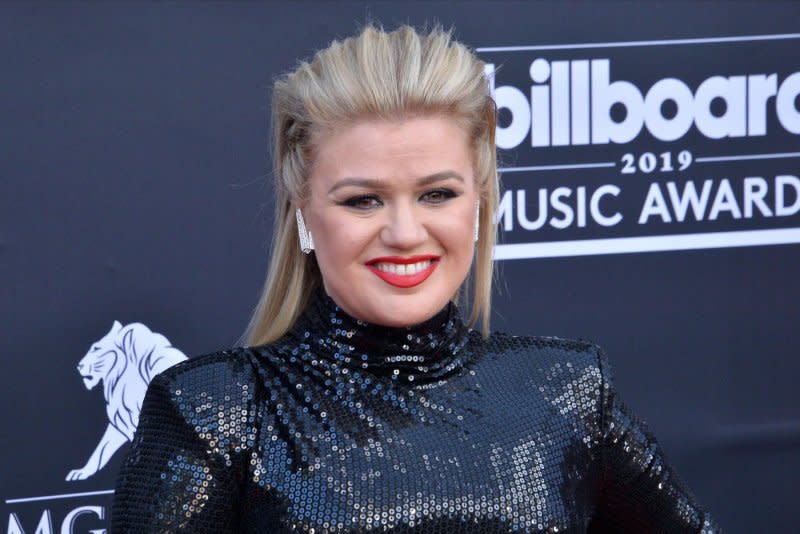 Kelly Clarkson arrives for the 2019 Billboard Music Awards at the MGM Grand Garden Arena in Las Vegas in 2019. File Photo by Jim Ruymen/UPI