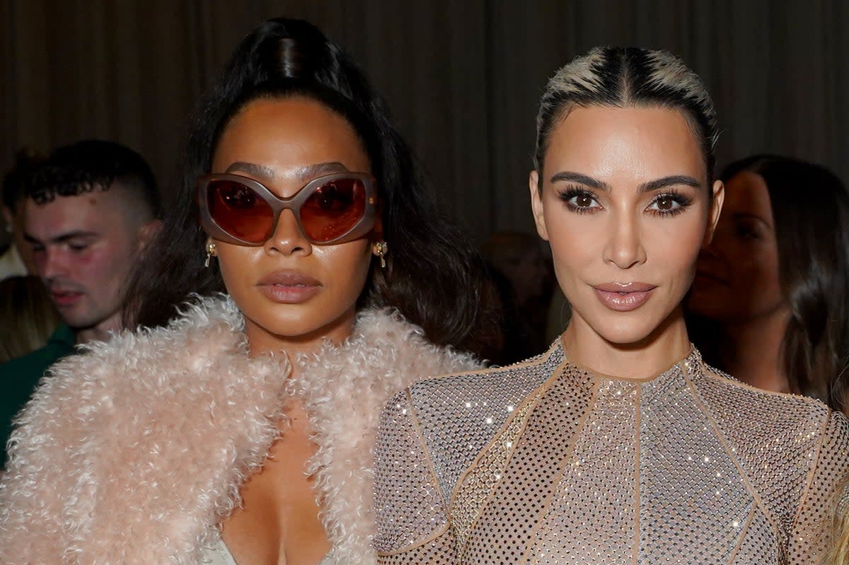 La La Anthony and Kim Kardashian attend a Fendi runway show in New York in 2022 (Getty Images for FENDI)