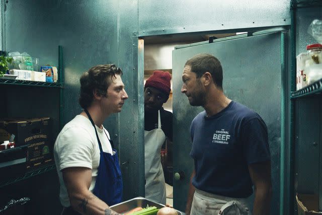 <p>FX on Hulu / Courtesy Everett Collection</p> Jeremy Allen White (left), Lionel Boyce (center) and Ebon Moss-Bachrach on 'The Bear'