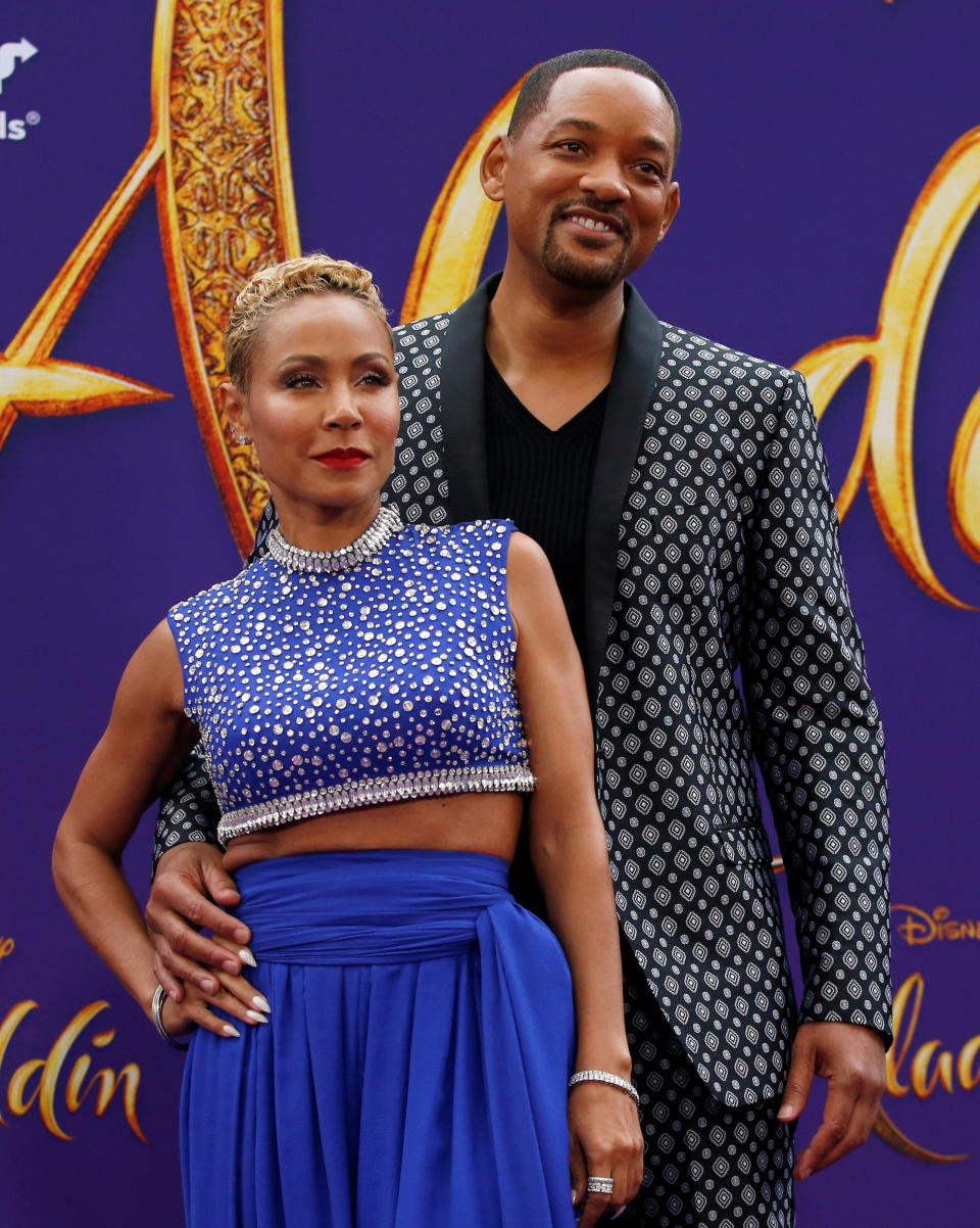 Jada Pinkett Smith and Will Smith attend the premiere of &quot;Aladdin&quot; on May 21 at El Capitan Theatre in Los Angeles. (Photo: REUTERS/Mario Anzuoni)