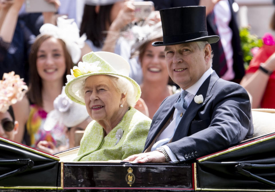 Queen Elizabeth and Prince Andrew