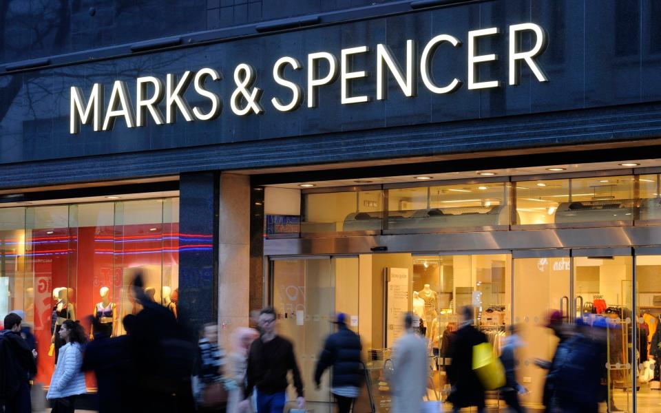 Marks & Spencer suffered declines in both its clothing and food departments - PA