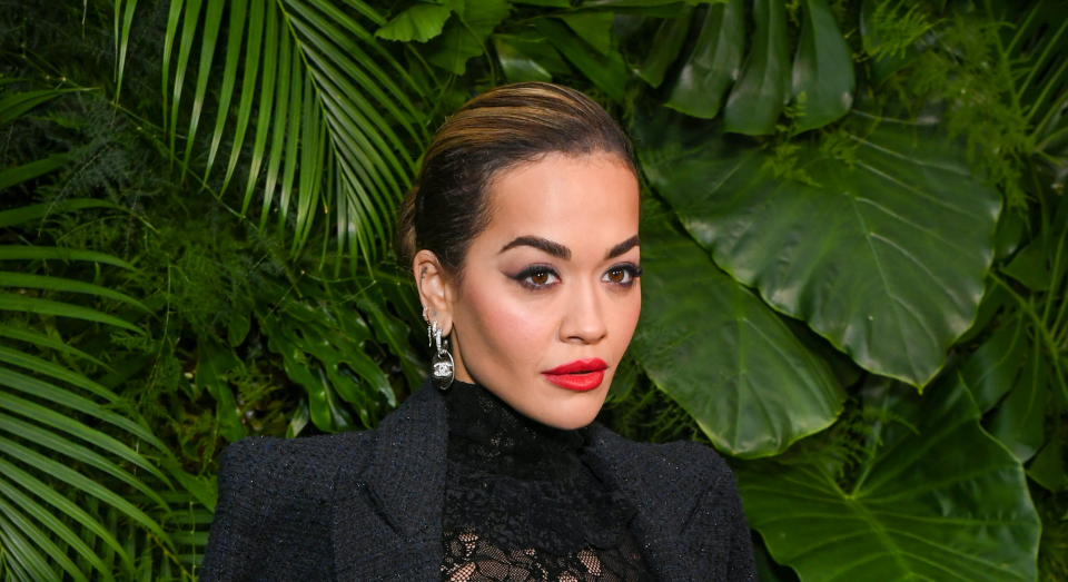 Rita Ora, wearing CHANEL attends the CHANEL and Charles Finch Pre-Oscar Awards Dinner on March 11, 2023 in Beverly Hills, California