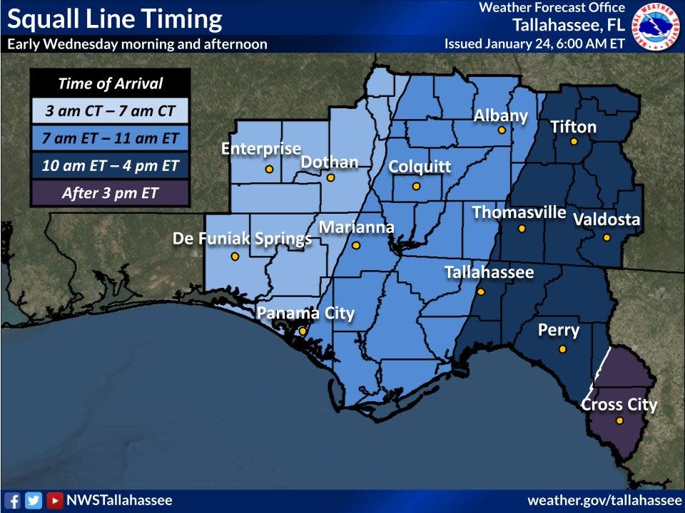 Severe storms moving through Panhandle Jan. 24-25, 2023.