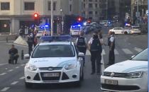 <p>In this image taken from video, police cars block a road near the train station in central Brussels, Tuesday June 20, 2017. Belgian media report that explosion-like noises have been heard at a Brussels train station; the main square evacuated. (AP Photo) </p>