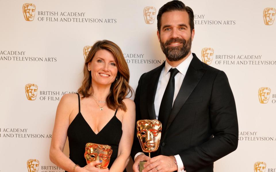 Horgan and Catastrophe co-writer Rob Delaney winning at the Baftas in 2016 -  BAFTA/Richard Kendal