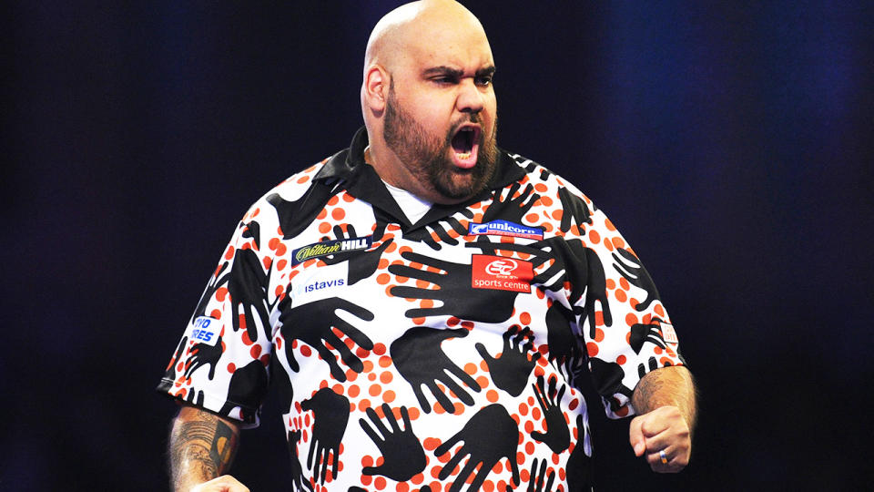 Kyle Anderson, pictured here in action at the 2019 World Darts Championship in London. 