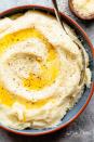 <p>Mashed <em>potatoes</em> may be off the table, but that doesn't mean you need to miss out! This mashed cauliflower is packed with butter, Parm, and sour cream, so it's got all the flavors you love most.</p><p><strong>Get the recipe at <a href="https://cafedelites.com/mashed-cauliflower/" rel="nofollow noopener" target="_blank" data-ylk="slk:Cafe Delites;elm:context_link;itc:0;sec:content-canvas" class="link ">Cafe Delites</a>.</strong> </p>