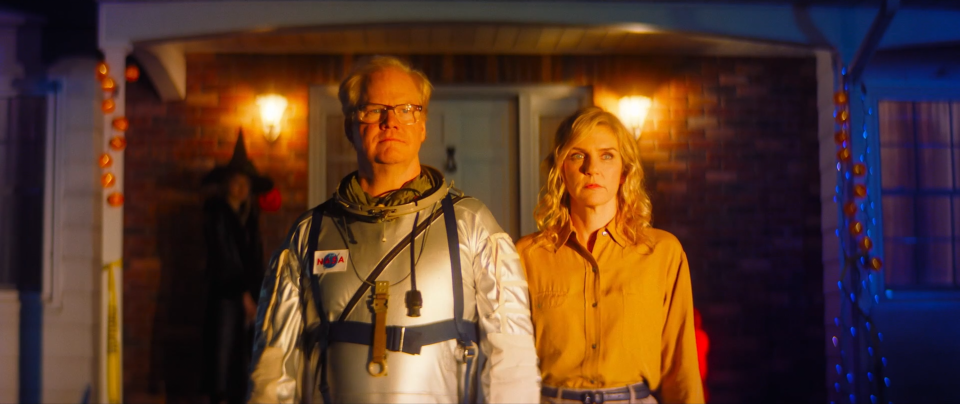 Jim Gaffigan (with Rhea Seehorn) stars as a science-show host who has a midlife crisis and tries to build a rocket ship in the sci-fi dramedy "Linoleum."