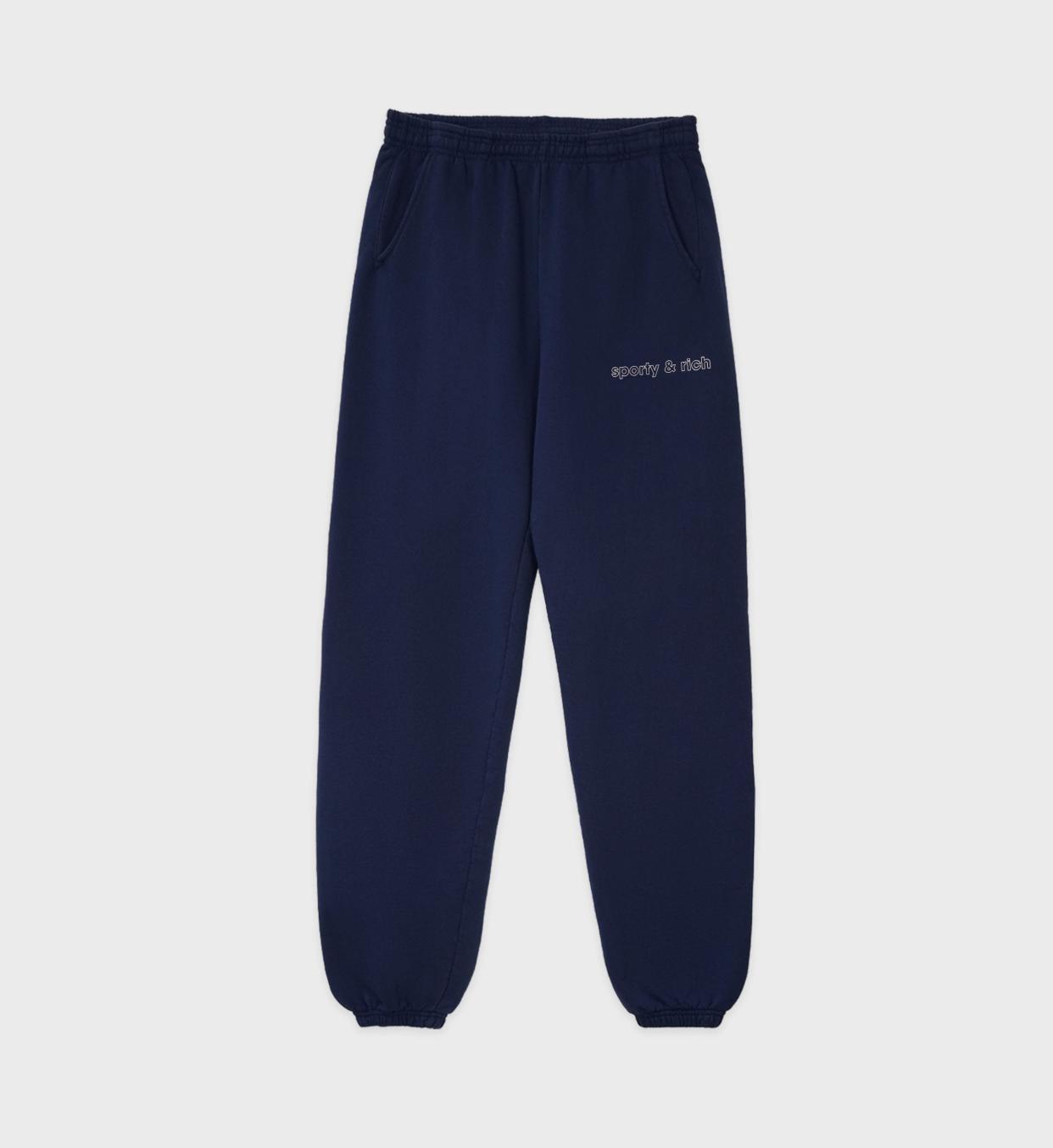 <p><a href="https://www.sportyandrich.com/collections/sweatpants-1/products/stay-active-sweatpants-navy-cream?variant=43685570412802" rel="nofollow noopener" target="_blank" data-ylk="slk:Shop Now;elm:context_link;itc:0;sec:content-canvas" class="link rapid-noclick-resp">Shop Now</a></p><p>Stay Active Sweatpants</p><p>sportyandrich.com</p><p>$165.00</p>