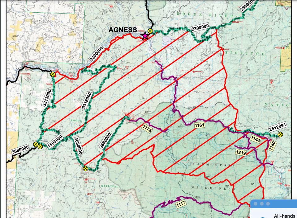 A public lands closure around the Flat Fire area in Rogue River-Siskiyou National Forest in southwest Oregon includes much of the Illinois River area.